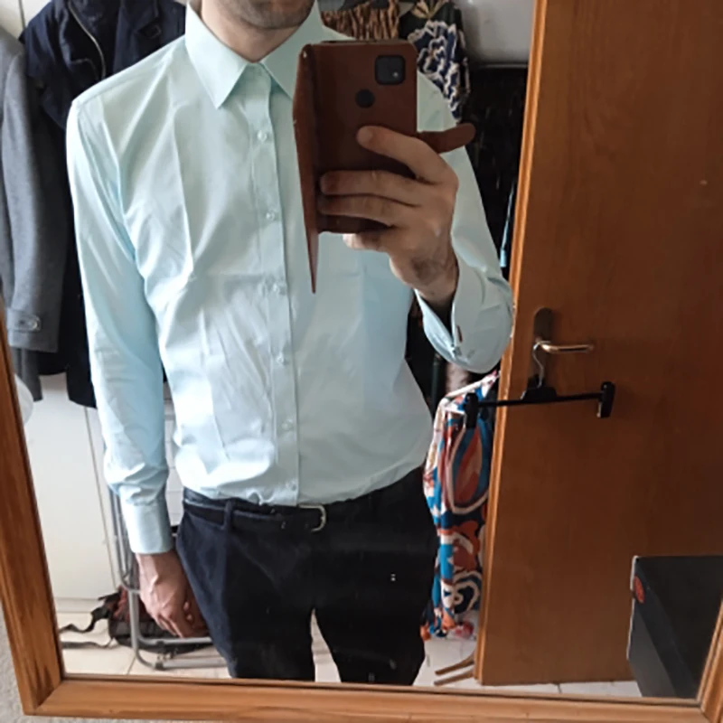 Мужская рубашка под смокинг с французскими манжетами Классическая формальная