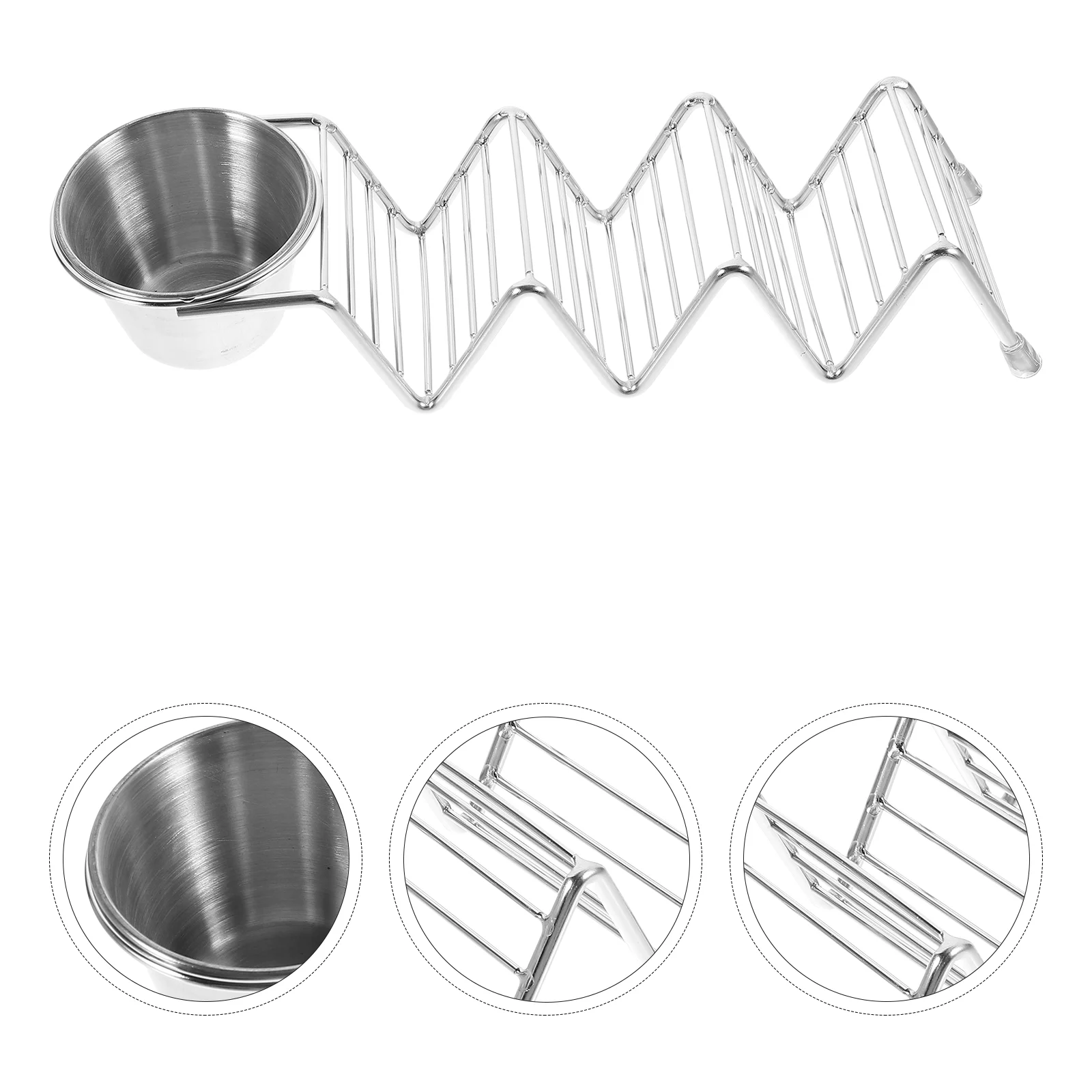 

Food Tortilla Serving Tray Mexico Taco Desktop Burritos Stand Making Frame Metal Rack