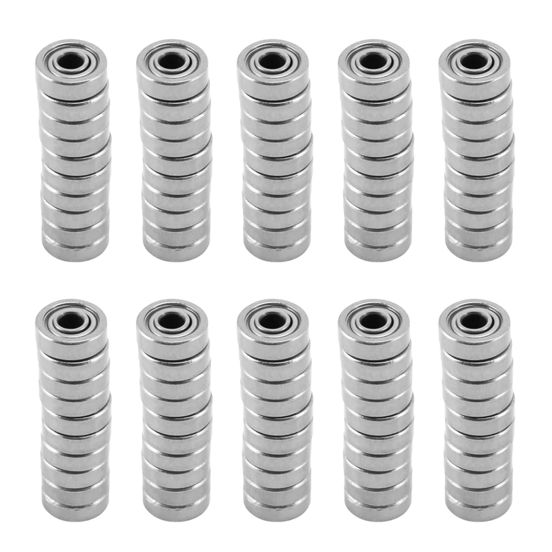 

100Pcs Miniature Sealed Metal Shielded Metric Radial Ball Bearing Model: 604 ZZ 4X12X4MM