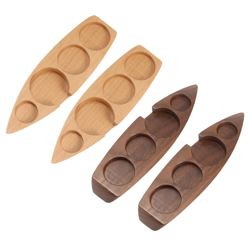 

Противоскользящий коврик для темпера для эспрессо, подставка для деревянного фильтра для кофе, держатель для темпера с деревянной основой, ...