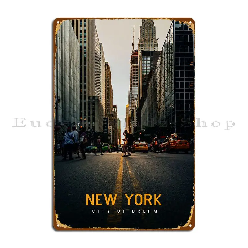 

Металлический знак Нью-Йорка, дизайн ржавых пабов, кинотеатр, оловянный плакат