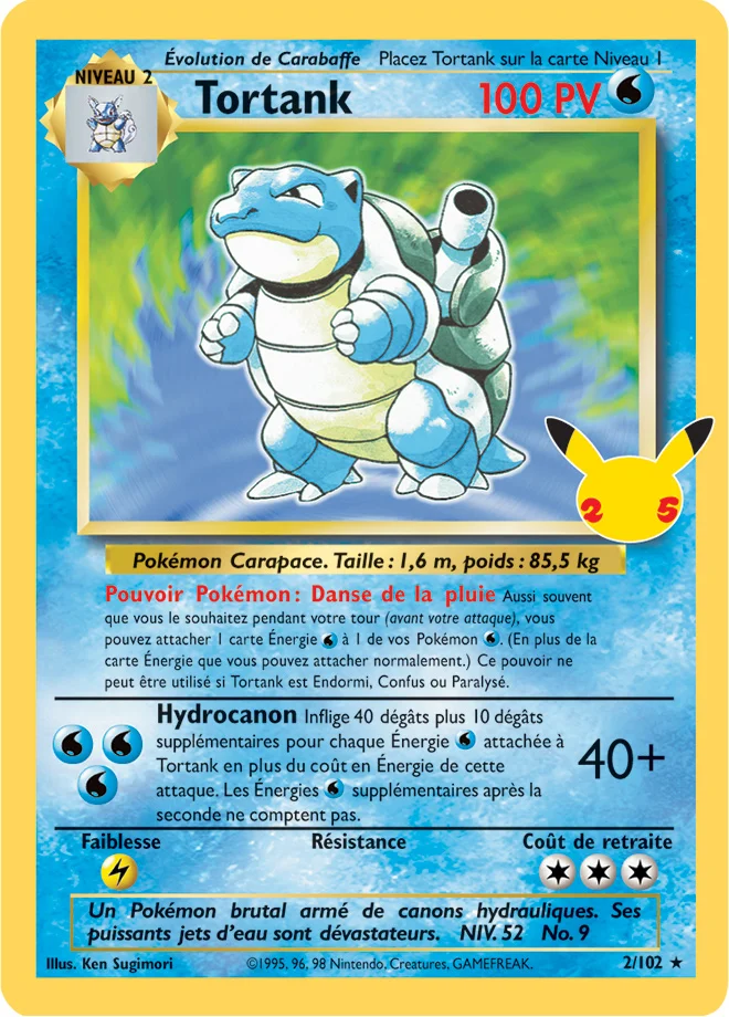 25 юбилей Покемон сделай сам французские флэш-карты 1996 первое издание Charizard blastise