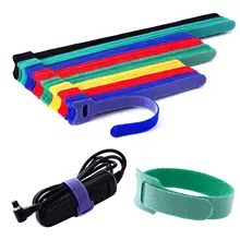 20/50/100Pcs Multicolor Separable Velcro Cable Ties Wire Data Cable Organizers Fastening Power Cables Velcro Straps Tie Wire