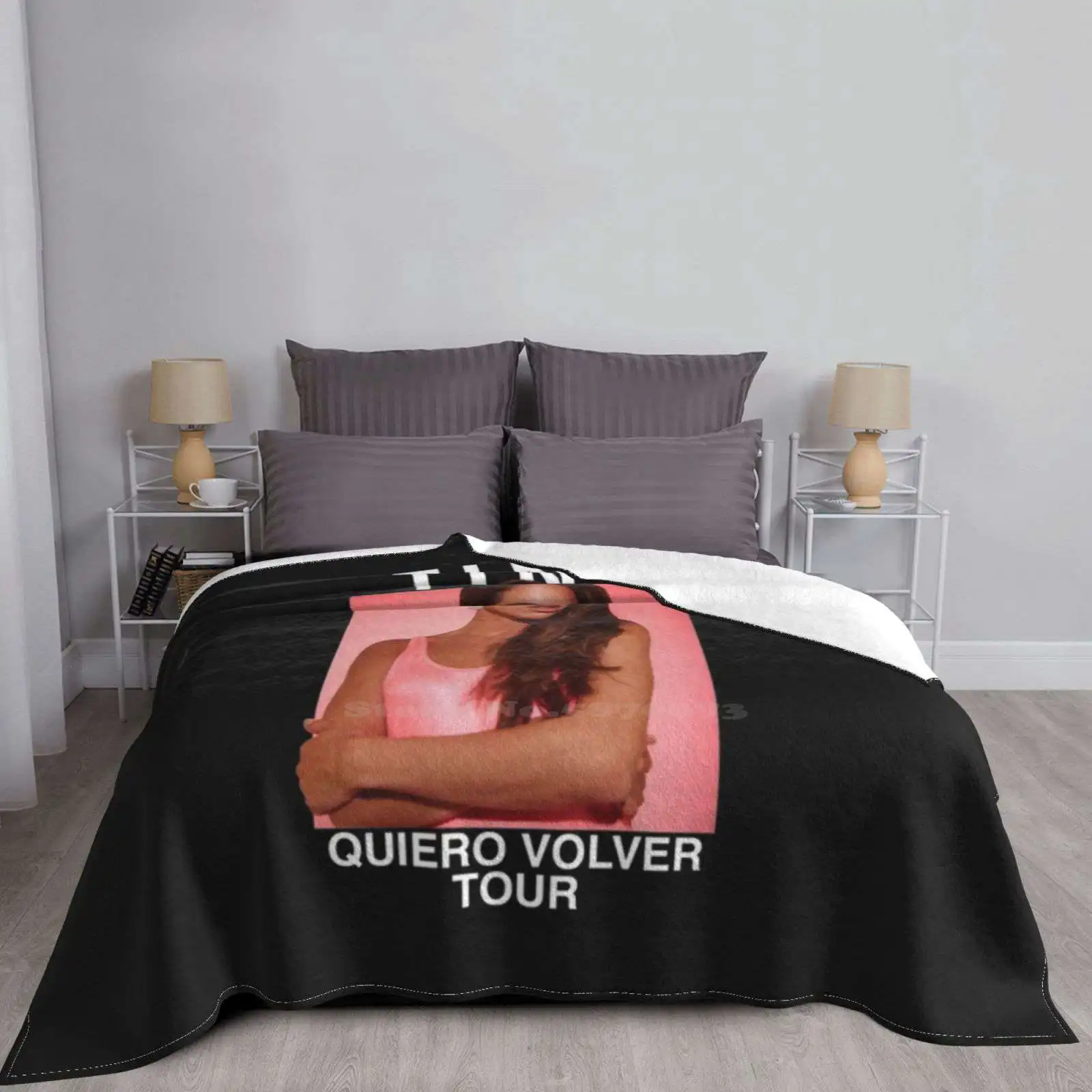 Tini-Quiero Volver Tour (белый) Низкая цена Новый принт Новинка Модное мягкое теплое одеяло