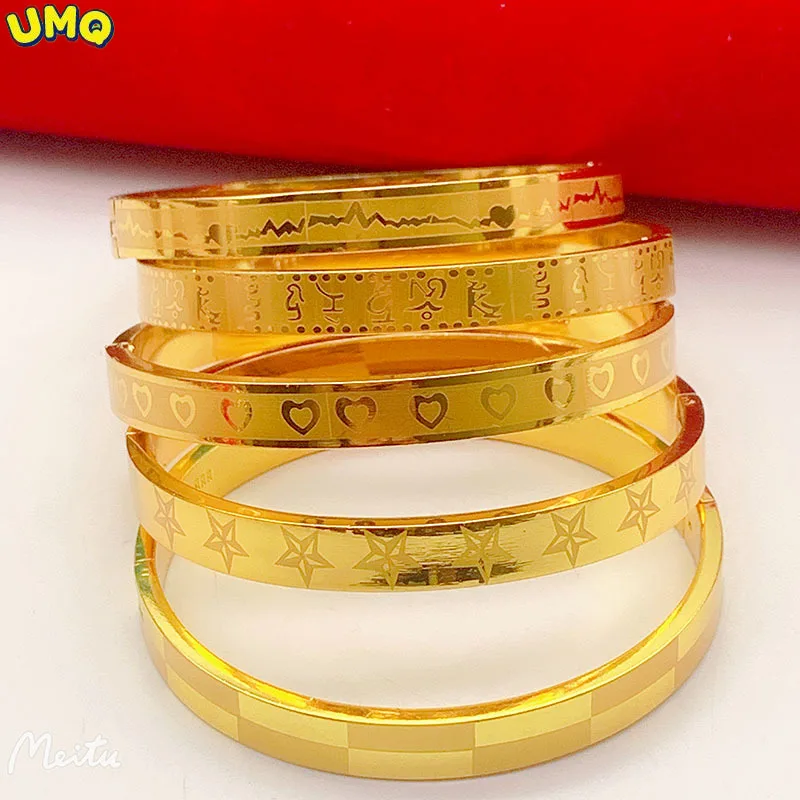 

Браслет из чистого 24-каратного золота с имитацией, не 999 Аутентичные женские свадебные ювелирные изделия с застежкой Love, ювелирные изделия и...