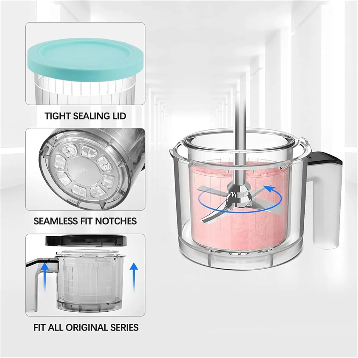 Сменные контейнеры для мороженого пинтов и крышек Ninja Creami чашки на 24 унции серия