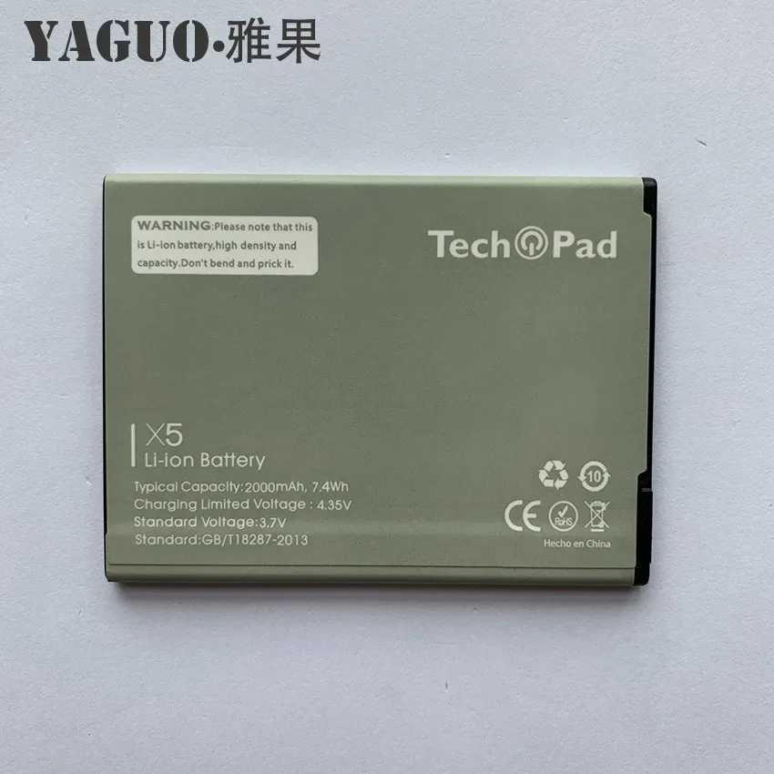 100% Оригинальный аккумулятор TechPad X5 высококачественный литий-ионный 2000 мАч для Tech