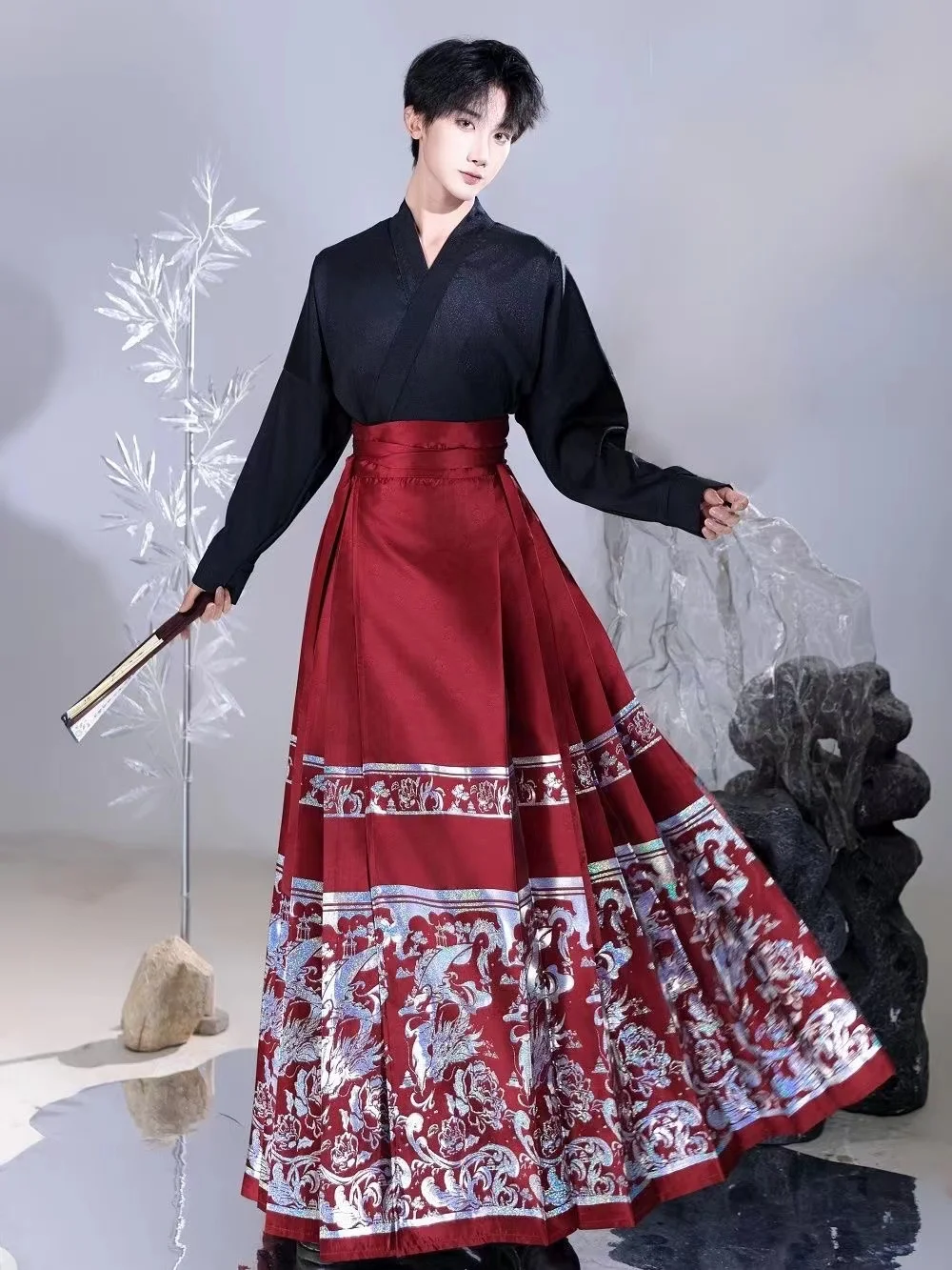 Новинка платье ханьфу в китайском стиле для мужчин и женщин плетеная Золотая