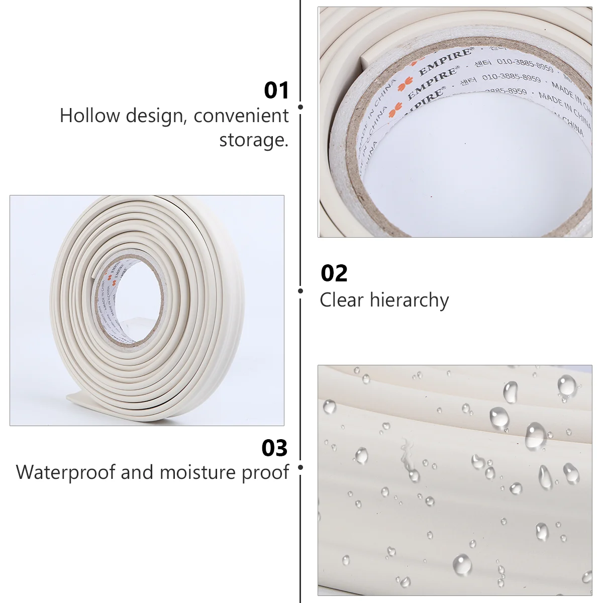 

Caulk Sealing Tape Self Adhesive Caulk Strip Wall Sealant Sticker Taper Roll for Bathroom Sink Tub Floor Wall Edge Kitchen