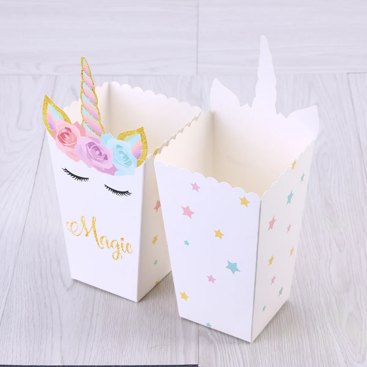 

Popcorn Party Box Boxes Candy Snack Container Favor Treat Decorations Paper Holders Pouches Movie Favors Holder Cookie Table