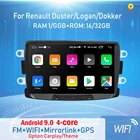 Автомагнитола 2DIN, Android, 8 дюймов, Авторадио, автомобильный мультимедийный плеер, GPS-навигация, Mirrorlink, автомобильная стереосистема для Renault DusterLoganDokker
