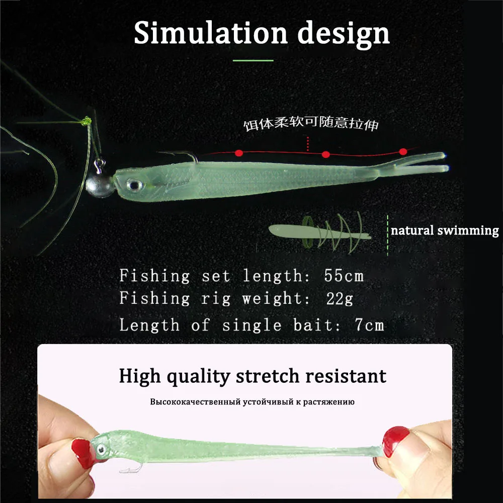 A set of bait Soft Lure Fishing Bait Pesca Jig Head Wobbler Metal Fish Sea Bass Leurre Tackle Swim Cast Bait ice winter fishing