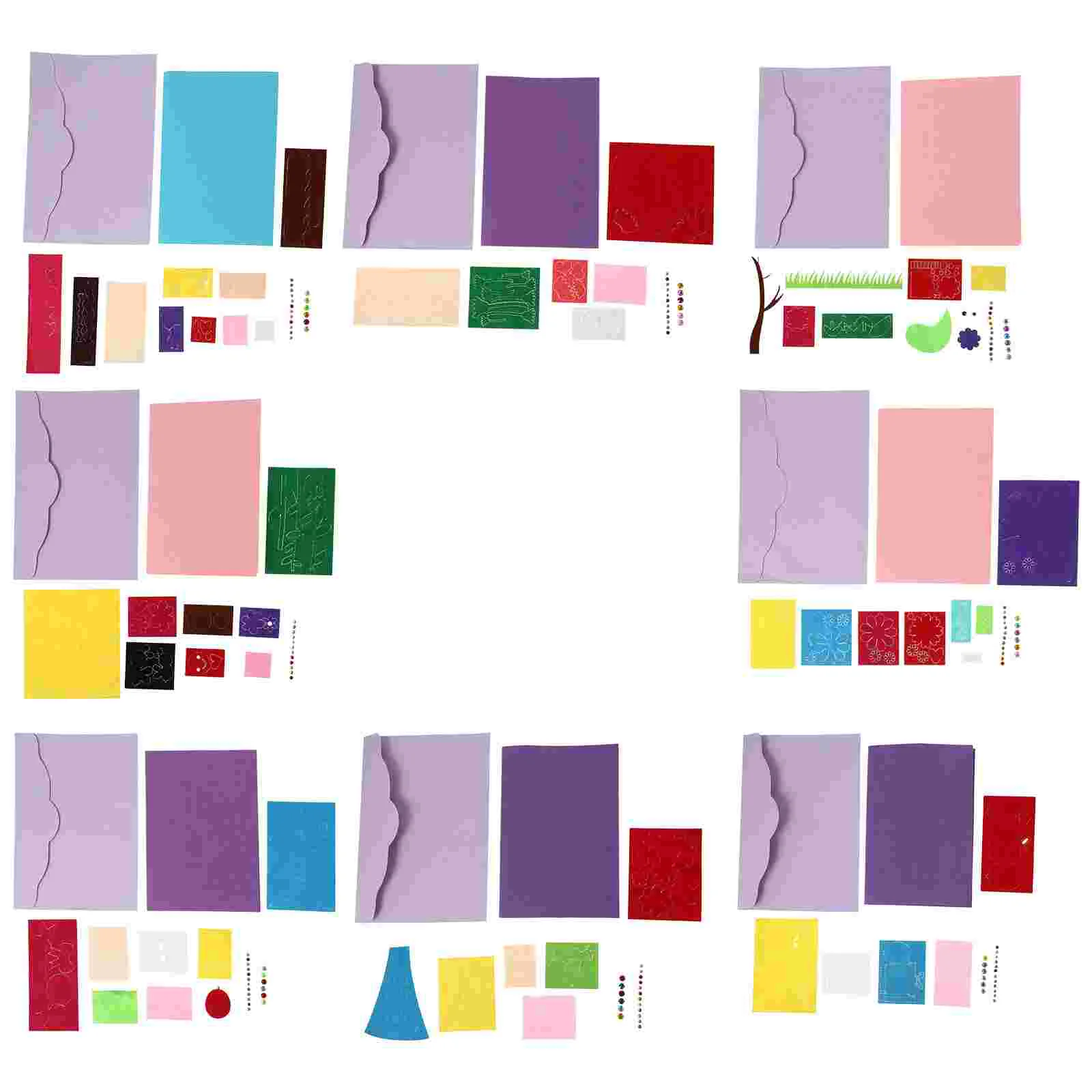 

8pcs DIY Cards Kit Educational Kids Mothers Day Crafts Making Kits Making Supplies Greeting Cards Material