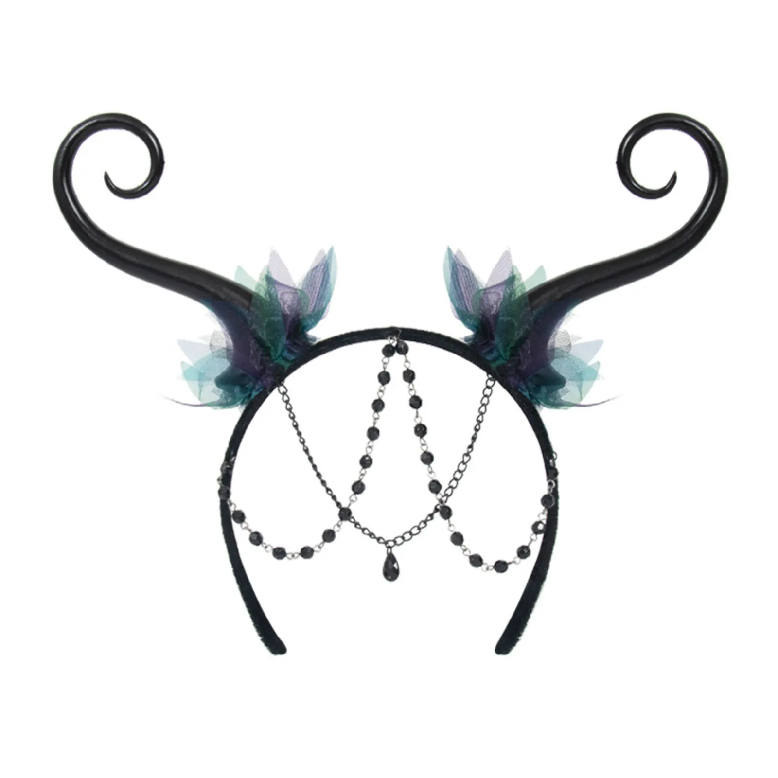 Аксессуар для волос косплея с изображением цветов и сказочного эльфа