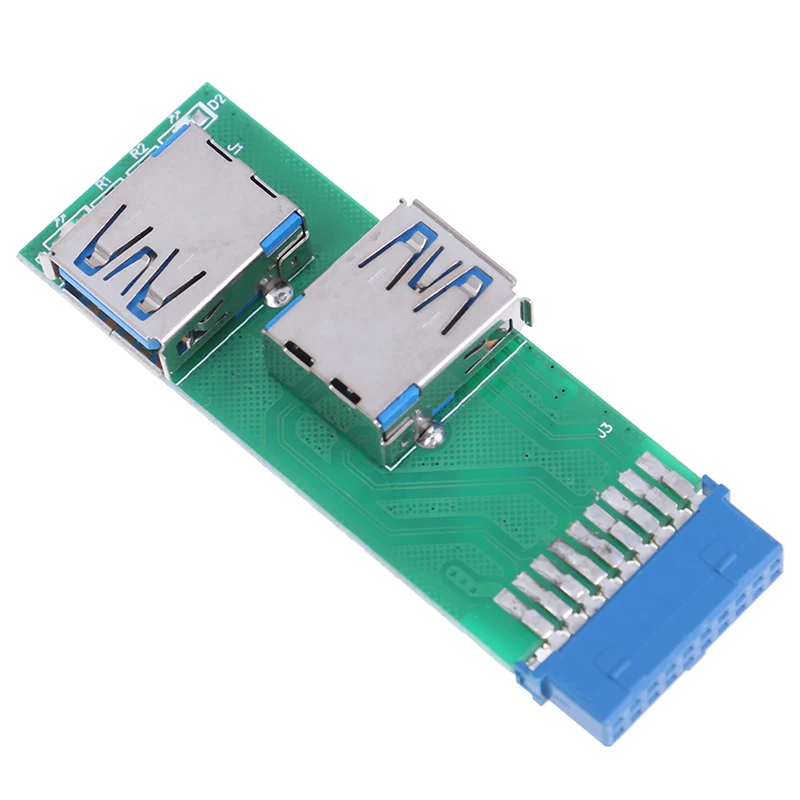 

1Pc Internal Mainboard 2 Ports USB 3.0 Female to 20 Pin Female Header Adapter