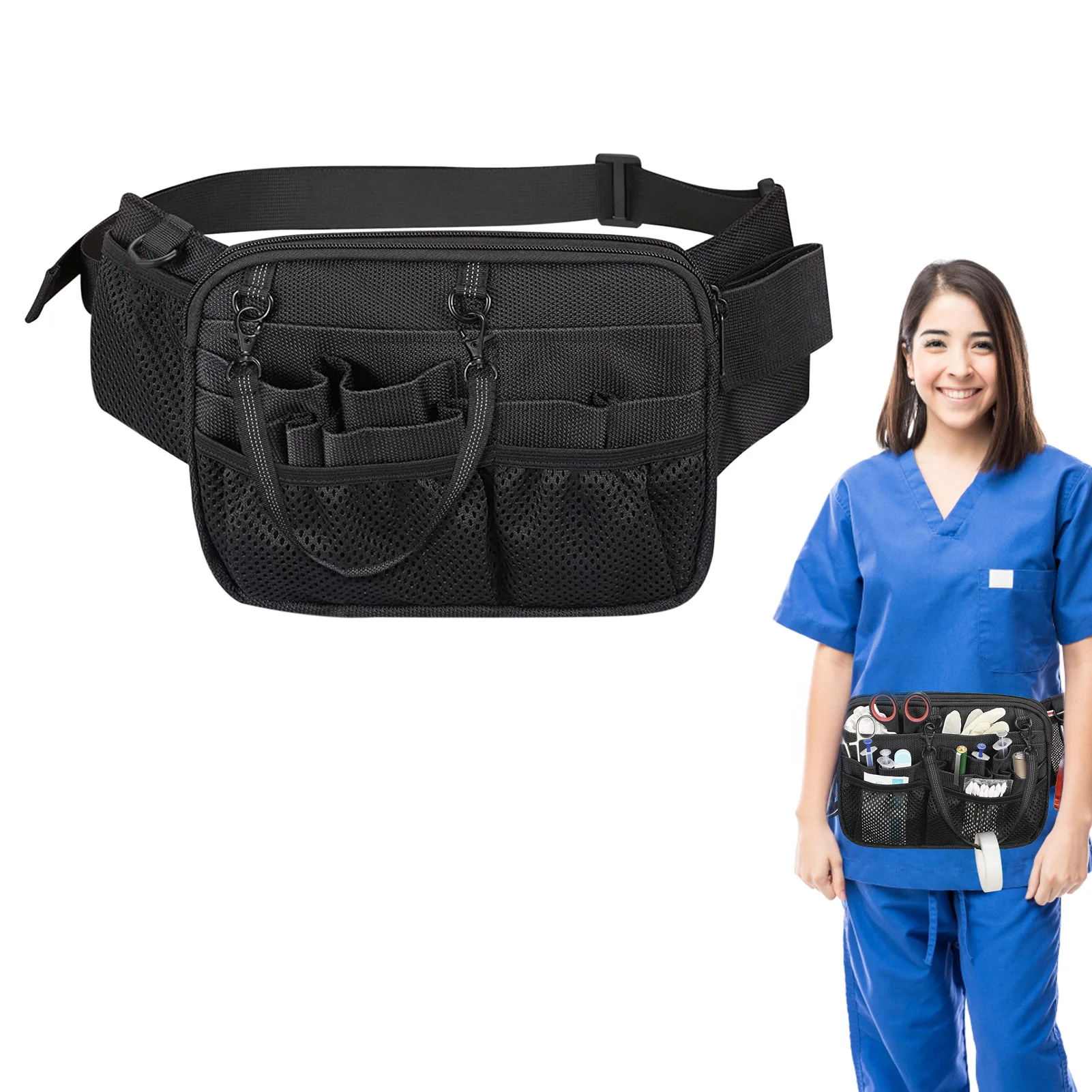 

Nurse Fanny Pack Practical Storage Nursing Care Tool Kit Nurse Professional Bag Multi-compartment Nurse Fanny Pack