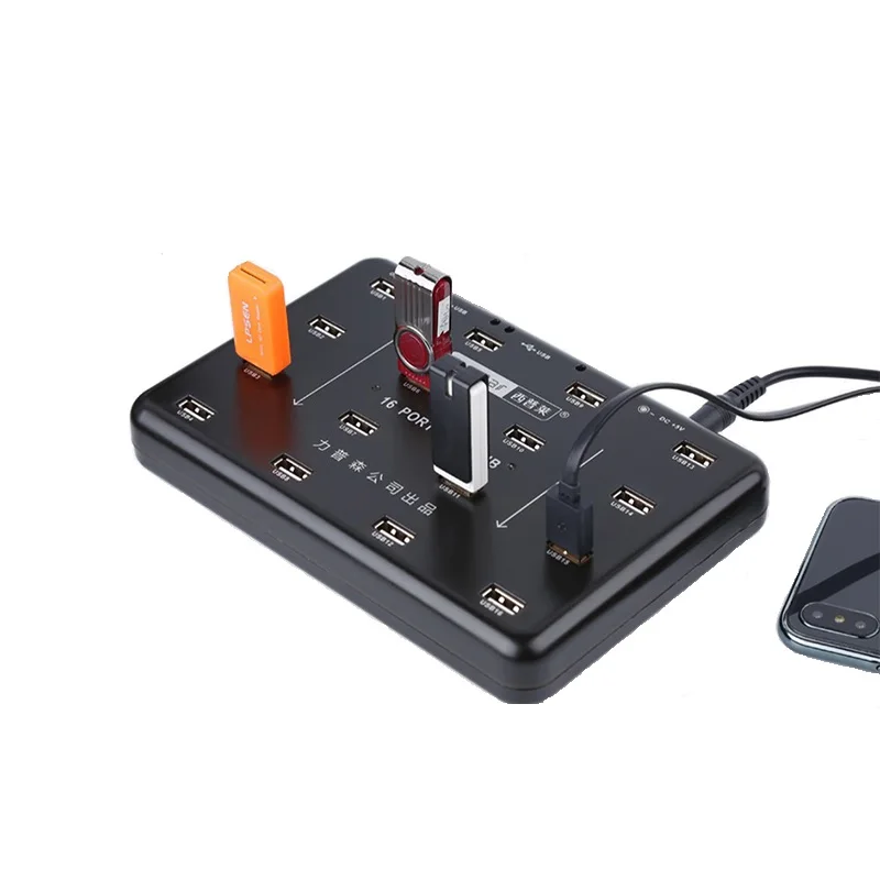 Sipolar A100 16 портов USB 2,0 Hub дубликатор для устройство для чтения карт SD TF U-disk тестирование данных партия копирования с фотолампой бесплатное копирование программного обеспечения
