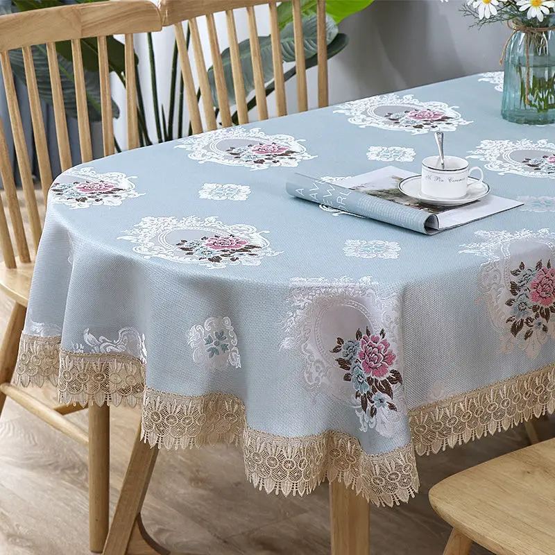

European Cloth Tablecloth Oval Table Cloth Family Round Tablecloth Sitting Room Rectangular Tea Table Table Cloth Nordic Style