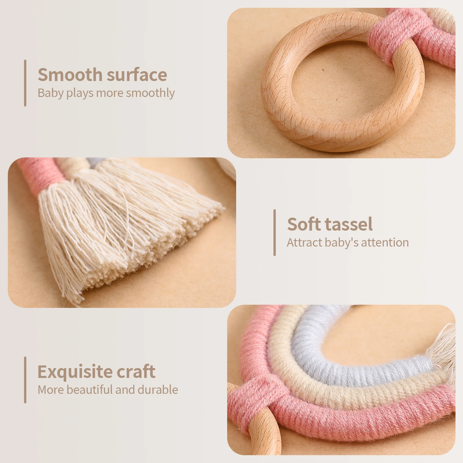 Детский Прорезыватель для зубов плетеная хлопковая веревка ручная работа