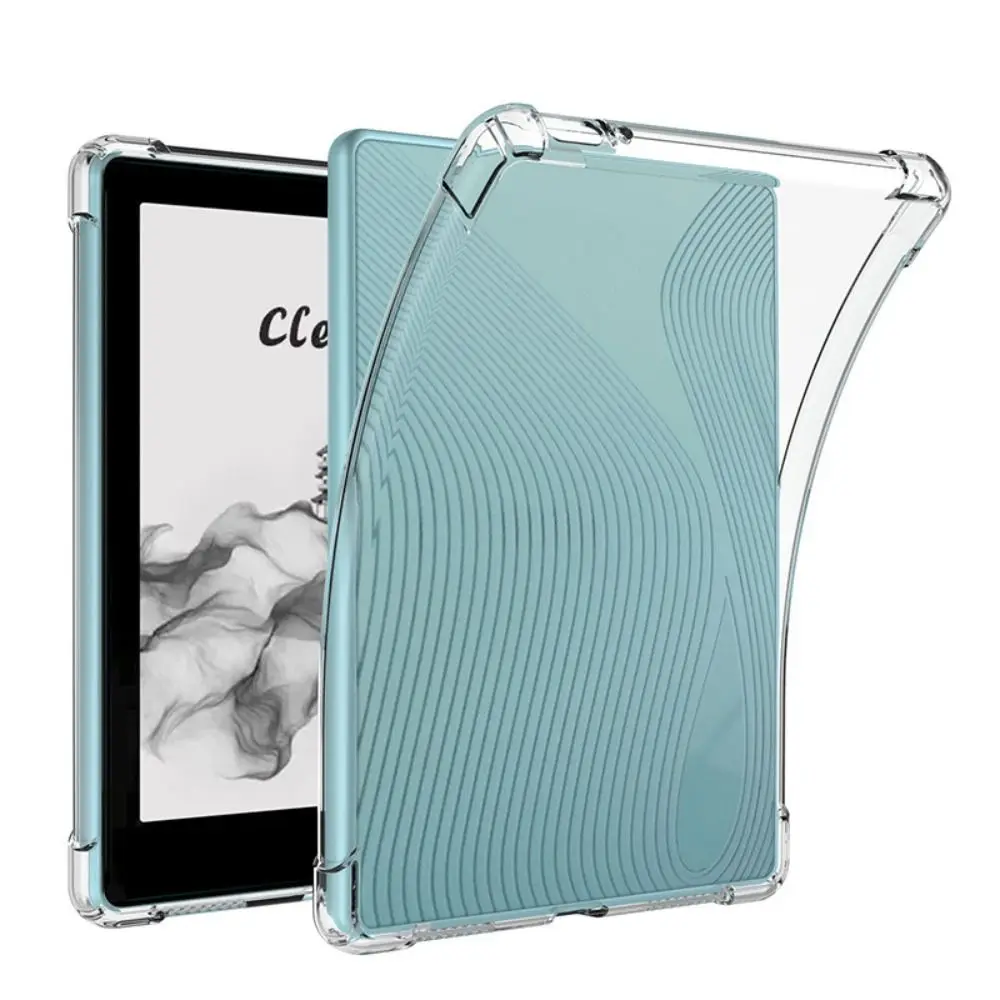 2024 6-7 inch eReader Case Airbag Corner Transparent e-Book Back Cover Soft TPU Protective Shell for Hanvon Clear 7/6/6Plus/6Pro