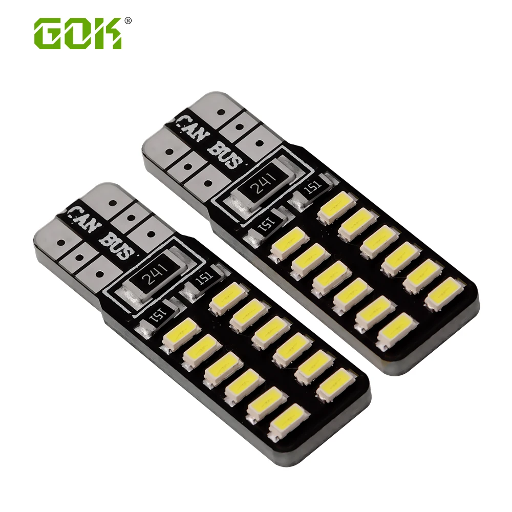 Светодиодная автомобильная лампа Canbus T10 100 Smd W5w 3014 24smd без ошибок Obc 194 шт.