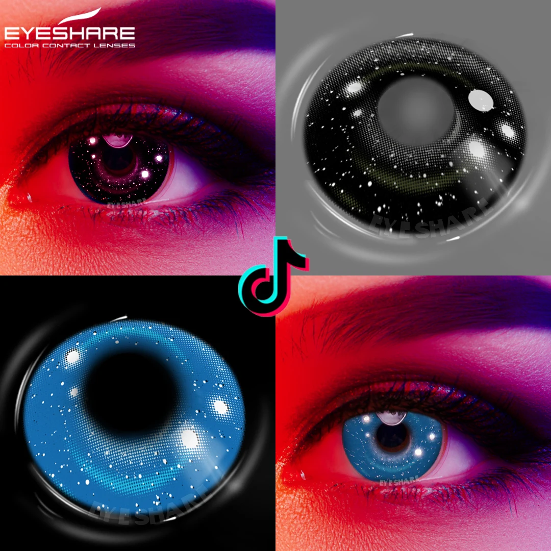

EYESHARE 1Pair Cosplay Contact Lenses for Eyes Crazy Lenses Colored Contact Lenses for Eyes Halloween Contact Lens Eye Color 2pc