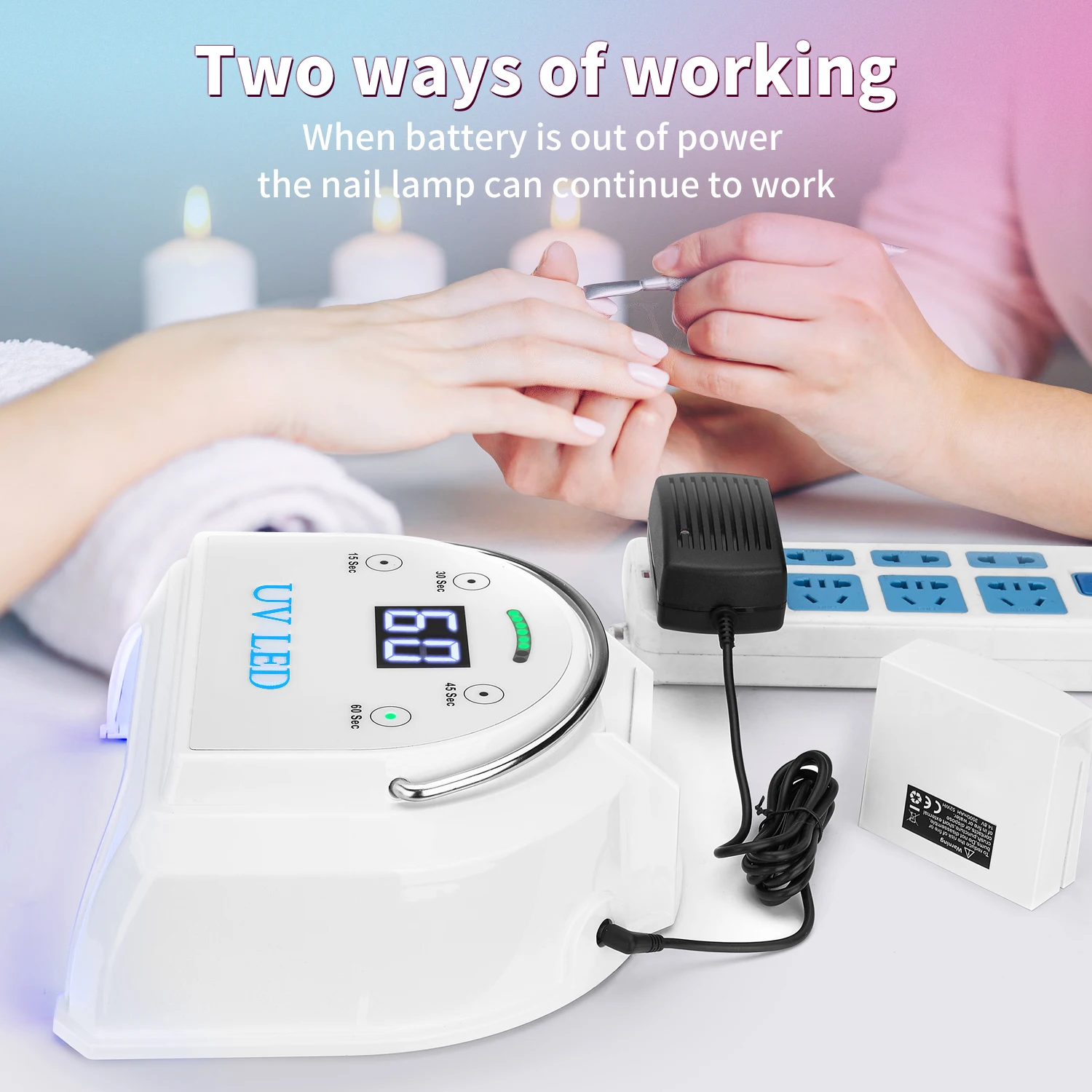 Светодиодная УФ-лампа для ногтей GELPAL в классическом стиле блестящая лампа