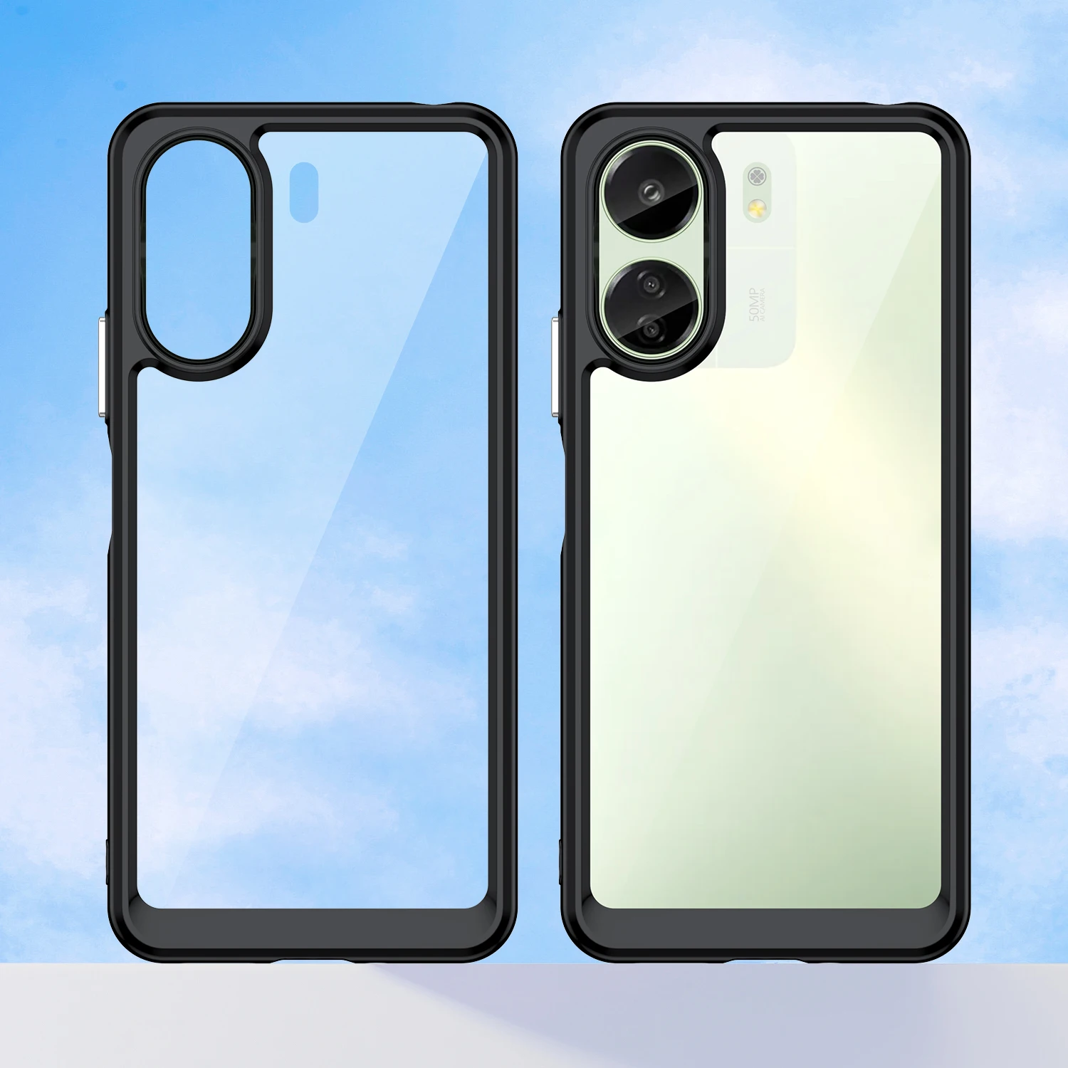 

Clear Case For Xiaomi Redmi 13C Cover Case Redmi 13C Funda Coque Hard Translucent Back Bumper Redmi 13C