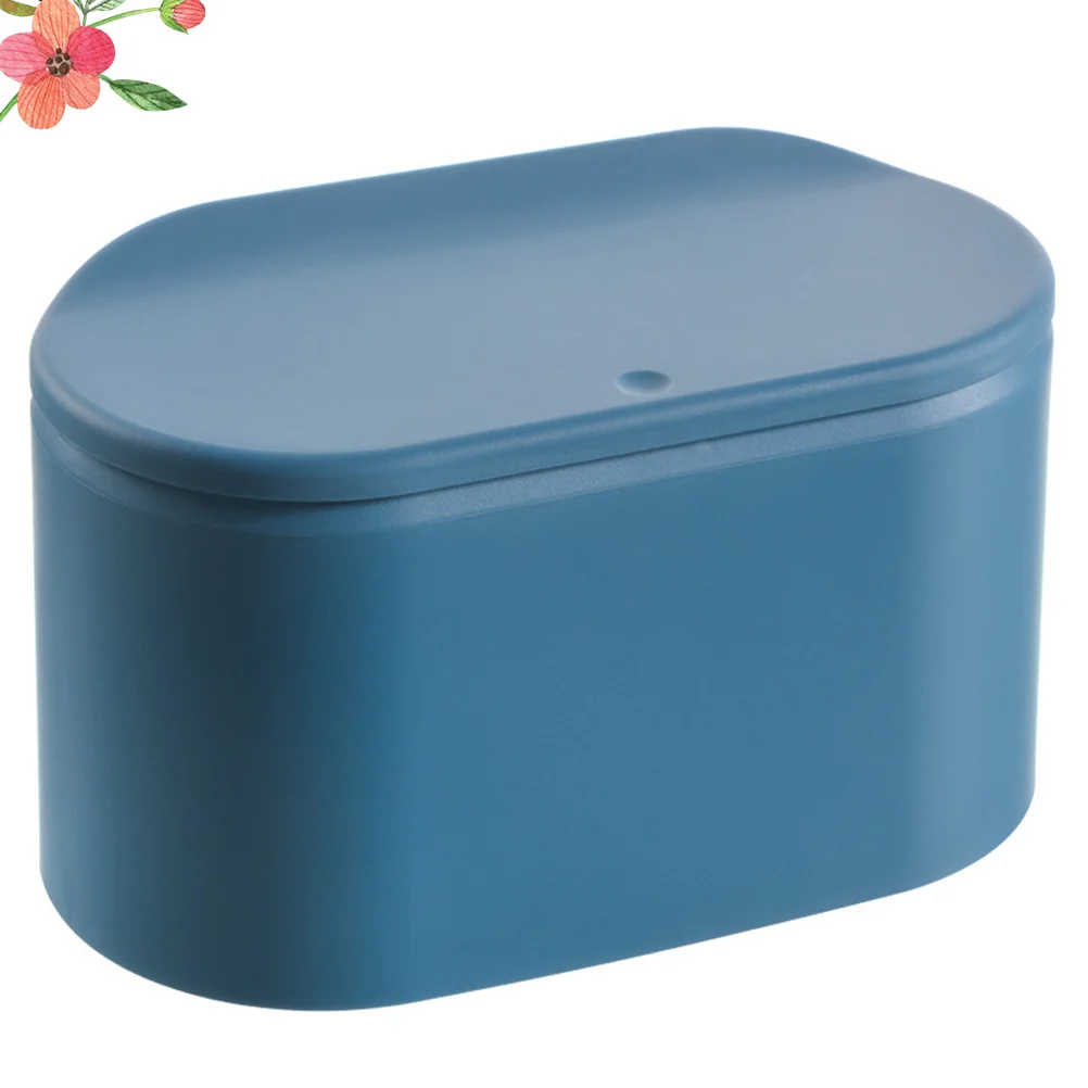 

Trash Can Garbage Lidbin Waste Countertop Cans Wastebasket Desktop Press Basket Home Tiny Container Button Bucket Modern Small