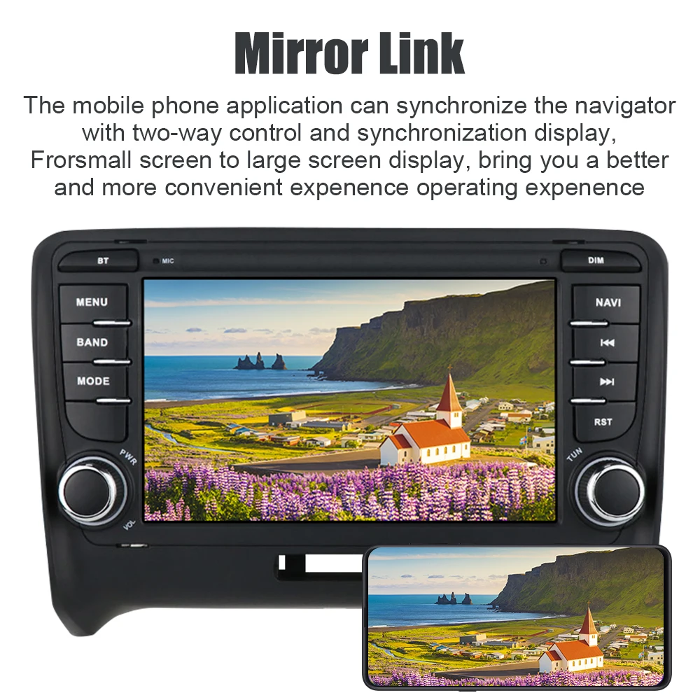 Автомобильный радиоприемник GPS FM 2 Din MP5 видеоплеер Android 10 0 7 дюймов HD сенсорный