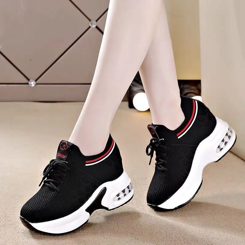 

The New Fashion Casual Wedge Shoes for Women 2022 Elegant Comfortable Lightweight Platform Shoes Breathable Sport Shoes Ladies