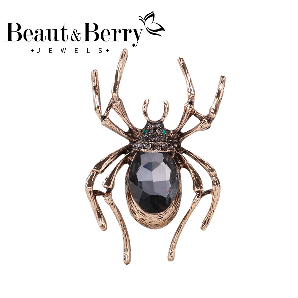 

Beaut&Berry Rhinestone Spider Brooches For Women Unisex Vintage Insects Party Casual Brooches Pins Gifts