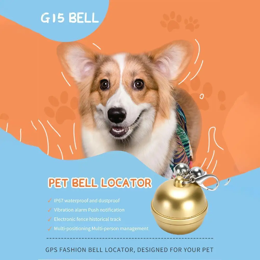 

G15 Bell Collar Gps Waterproof Pet Locator Universal Cats Locating And Tracker Dogs Gps Positioning Location Collar J9j8