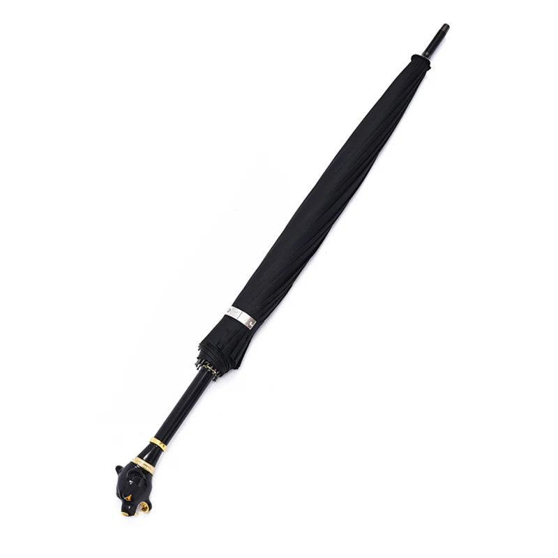 Зонт с длинной ручкой и защитой от УФ-излучения роскошный леопардовым принтом 16