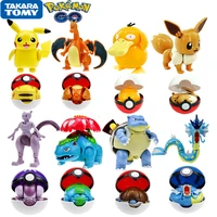 12pcs pokemon pok%c3%a9 ball gashapon anime action figure pikachu mewtwo charizard psyduck pvc model collection toys childrens gifts
