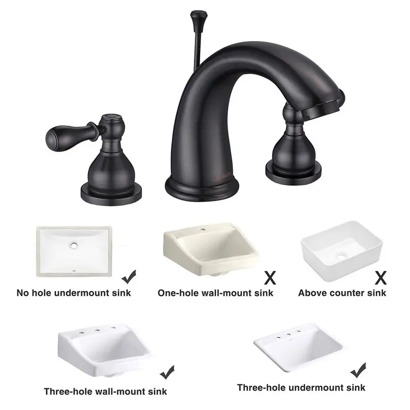 

Luxurious and Classy ORB 3 Hole Undermounted Sink Taps with Drain for Bathroom Faucet – Class and Quality Combined.