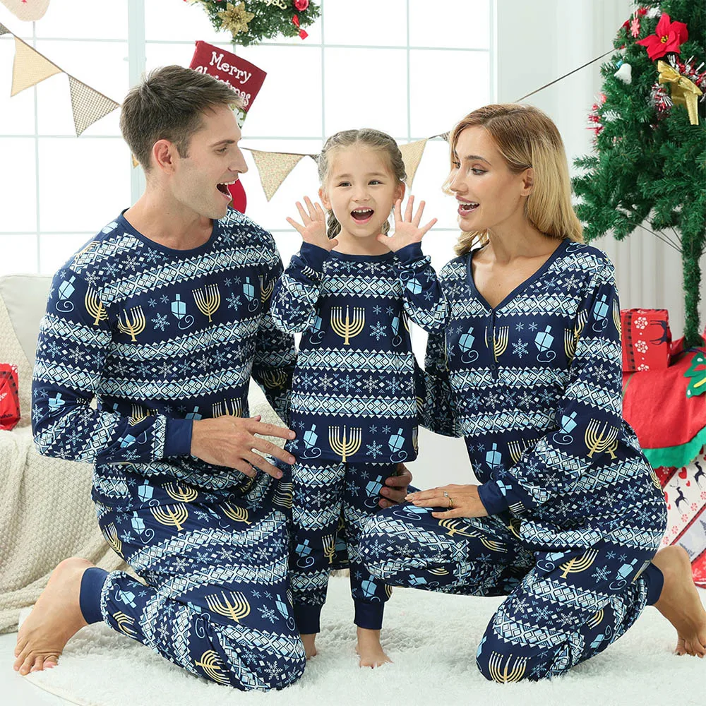 

Keelorn Christmas Pajamas Set Fashion Family Matching Outfits Mother Daughter Clothes Baby Romper Dad Son Sleepwear Tops+Pants