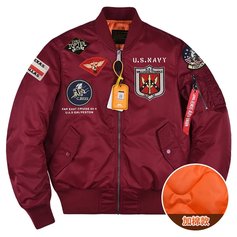 Новинка куртка-бомбер Alpha Martin на осень и зиму Мужская Утепленная армейская с