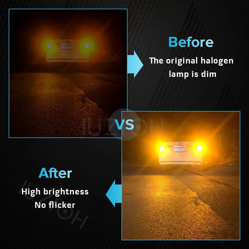 Светодиодная лампа IUZIOH 12 В 24 1156 стробоскоп BA15S BAY15D P21W P21/5W R5W R10W