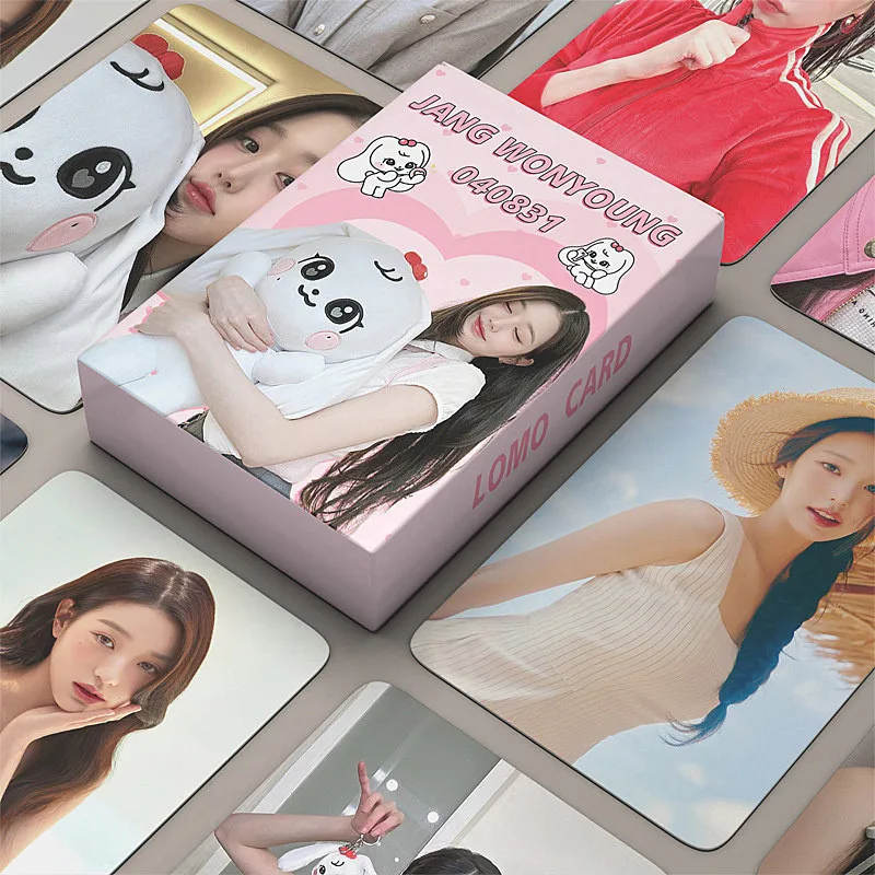 

KPOP 55pcs/set IVE Album Solo MINIVE Flash Lomo Small Card Postcard Wonyoung LIZ Rei Gaeul Leeseo Collectible Card Photo Card