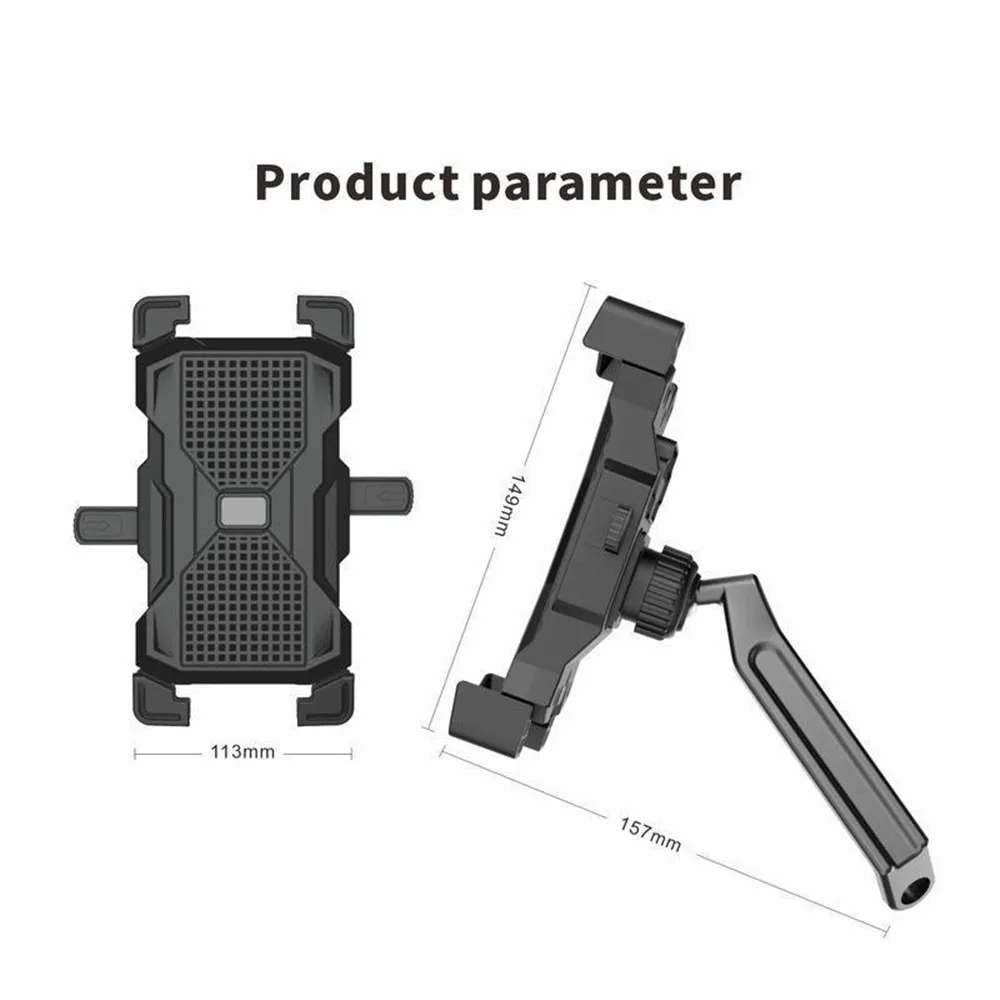 Motorcycle Bicycle Phone Holder for Universal Cell Phone Bike Motor Phone Bracket 360° Rotation Holder for iPhone Andriod Phone images - 6