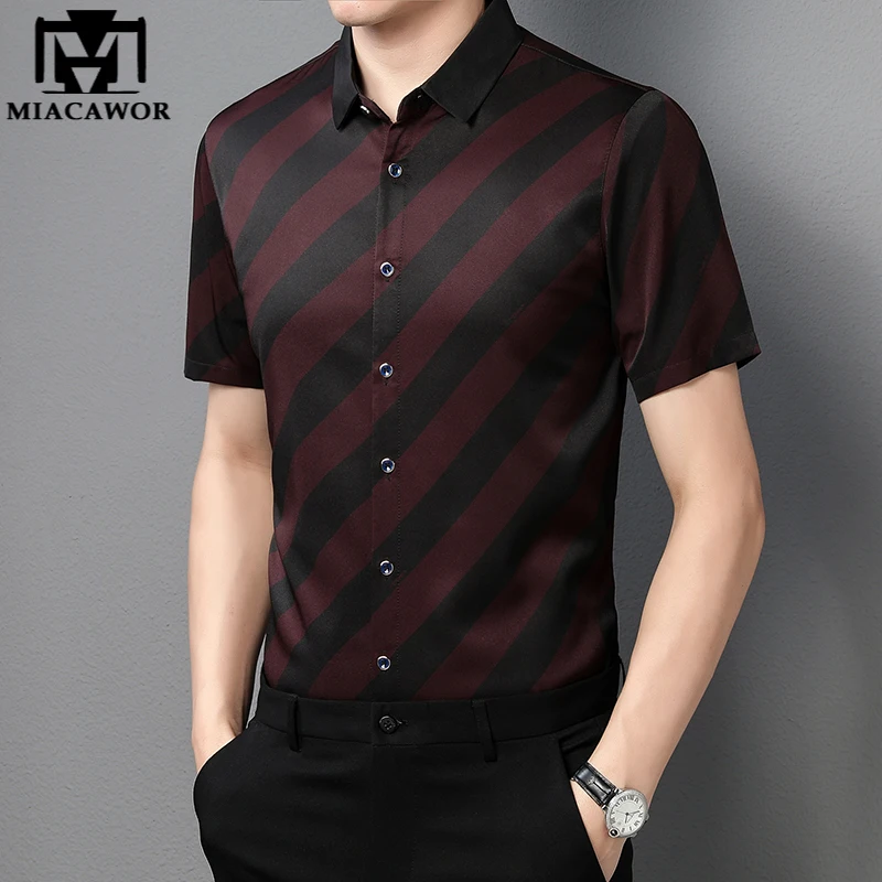 

Новая брендовая Летняя мужская одежда C868 с коротким рукавом в полоску