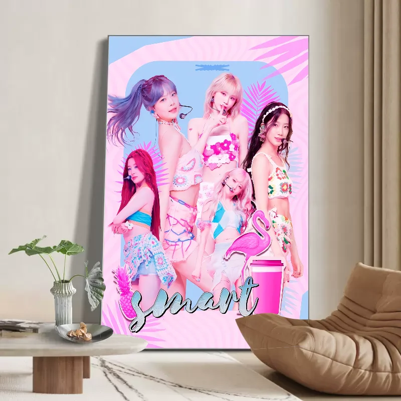Kpop LE-SSERAFIM Девушка Классические винтажные постеры Decoracion Живопись Настенное