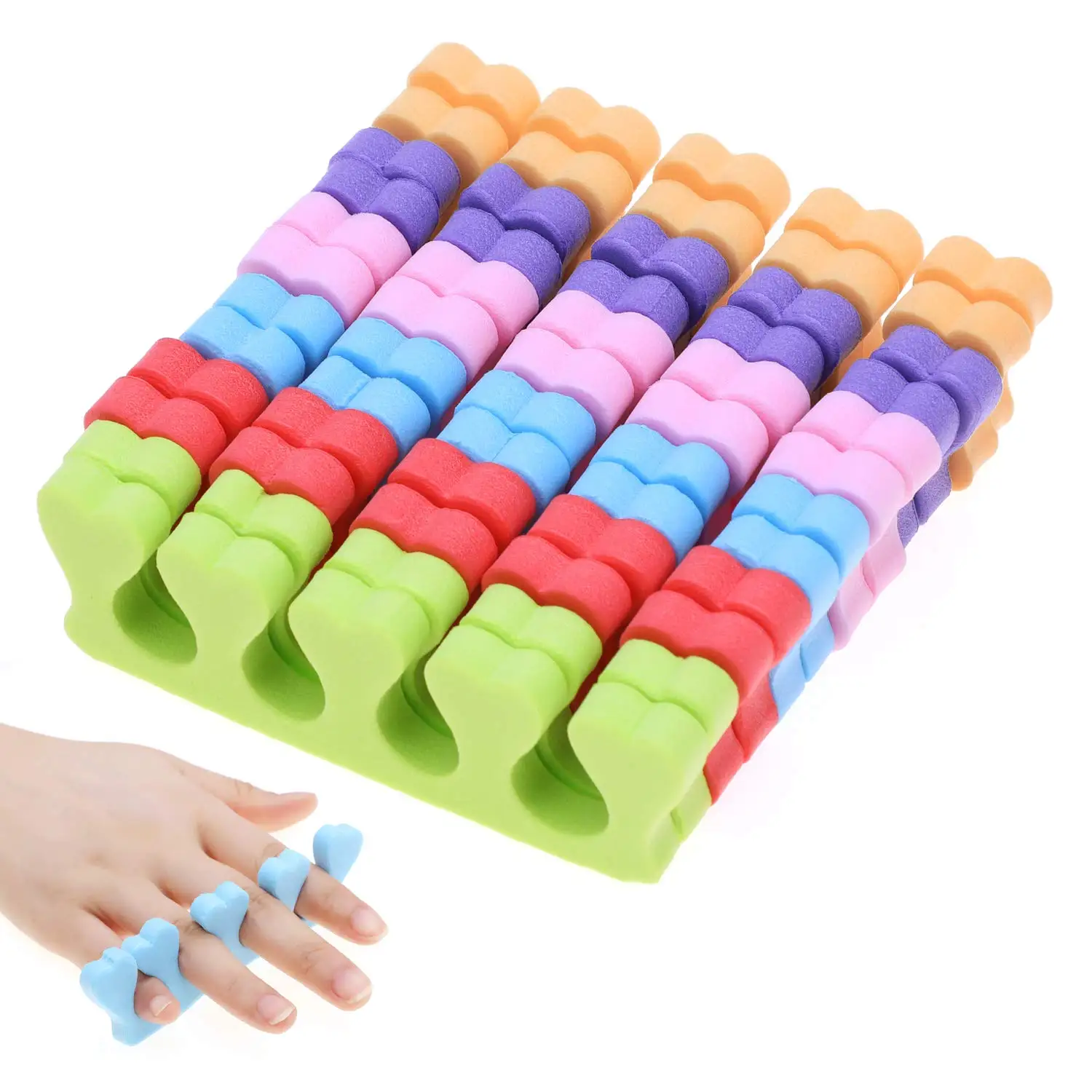 

50pcs/Pack Nail Art Toe Separator Foots Sponge Fingers Separators Soft Gel UV Polish Nail Salon Supplies Pedicure Manicure Tools