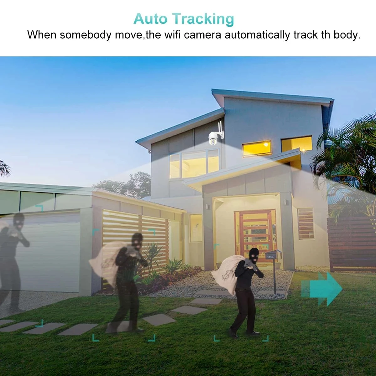 HONTUSEC Yoosee HD IP Camera 5MP WiFi PTZ Outdoor Waterproof Wifi Security Human Automatic Tracking Night Vision |