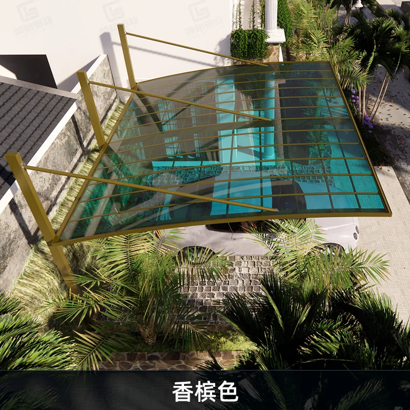 

Aluminum alloy sun room installation of broken bridge laminated terrace shed Villa roof roof sunshade glass room