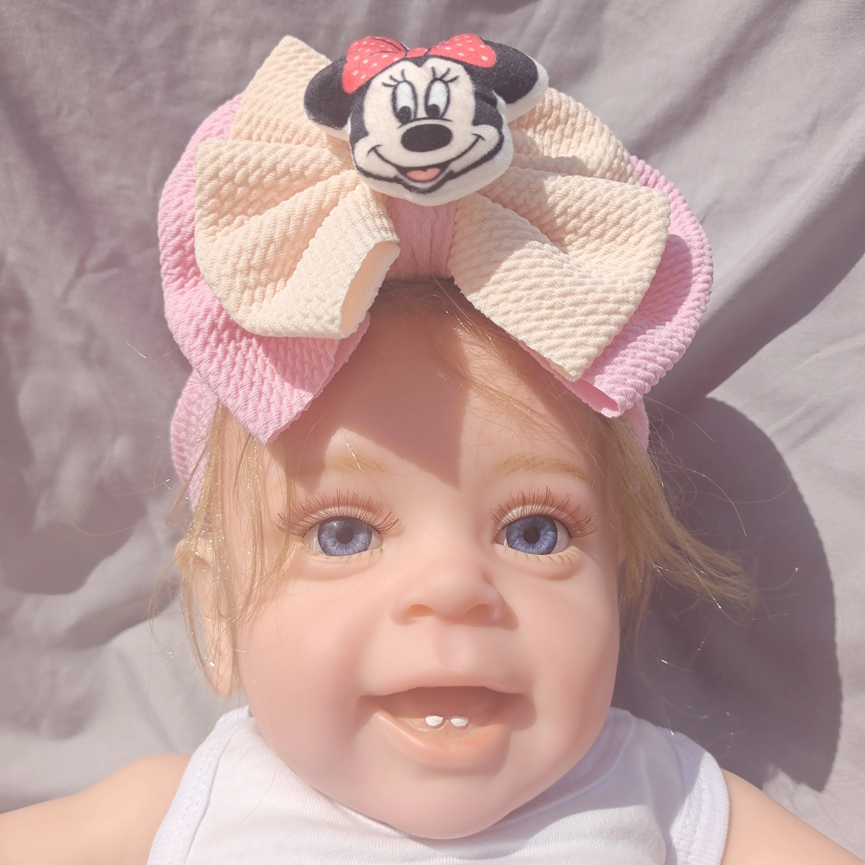 Повязка на голову для новорожденных эластичная из мягкого нейлона