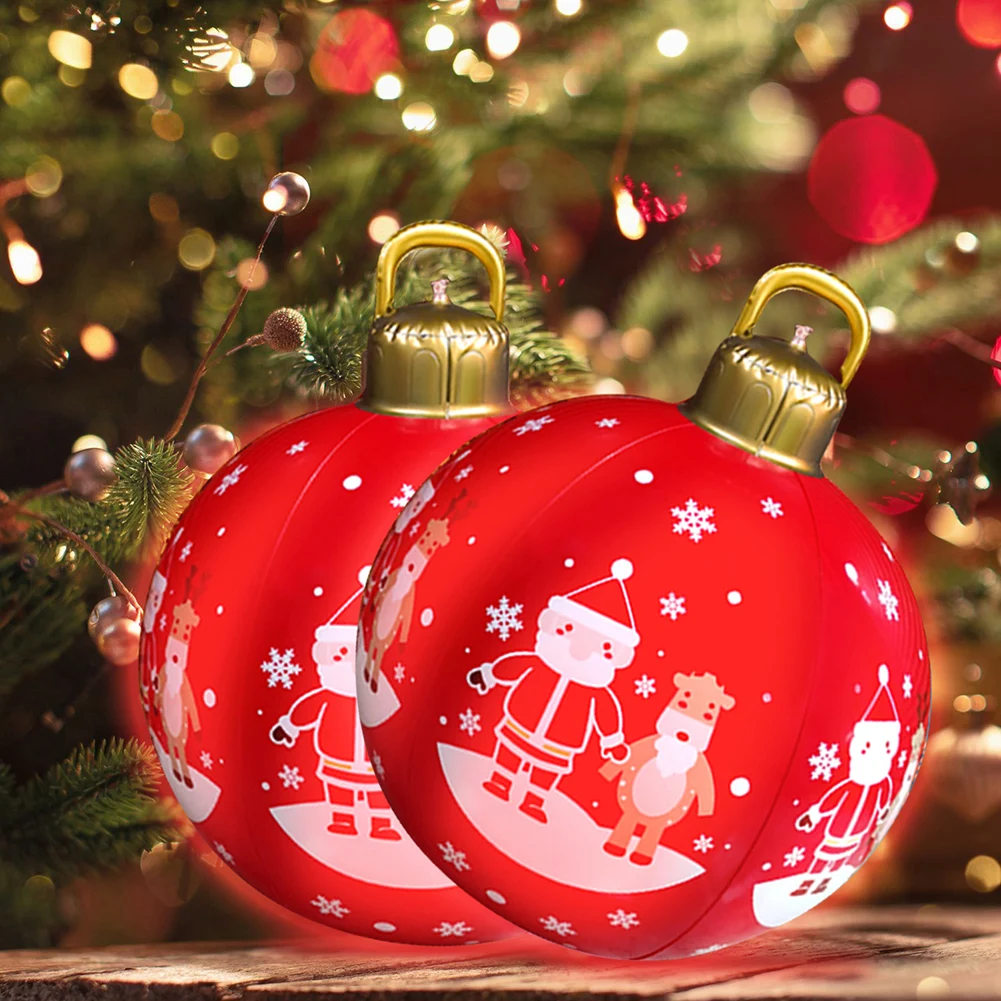 

Уличный Рождественский надувной шар, 60 см, сделано из ПВХ, гигантские светящисветодиодный светодиодные шары, украшения для елки, уличный иг...