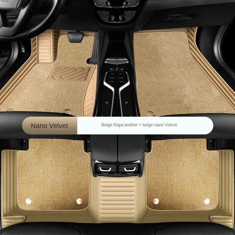 Напольный коврик из искусственной кожи и нано-бархата для Cadillac SRX 5 мест 2010-2016 CT4 CT5