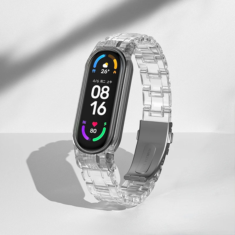 

Полимерный ремешок для Mi Band 7 6 5 4 3, умный Браслет Для Xiaomi, браслет, прозрачный
